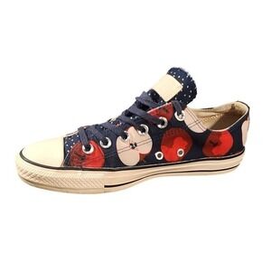 Converse Chuck Taylor All Star 2 Low Top Shoes Womens Size 8 Blue Graphic Print